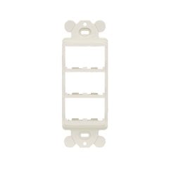 Mini Com dikdörtgen adaptörü, standart GFCI faceplates arkasında bağlar, altı Mini Com® Modülü, Beyaz kabul eder.