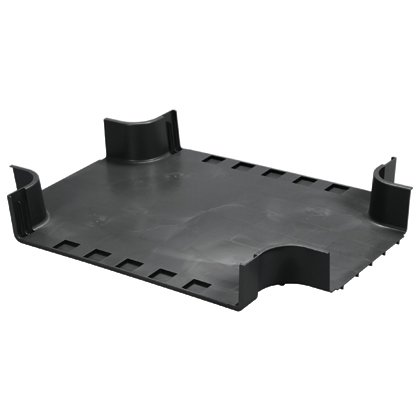 bir 24x4 kanalı ve / veya bağlantı parçaları takılır iki 12x4 çıkışı olan yatay bir dört yollu çapraz kesişme oluşturmak için kullanılır. İsteğe bağlı bölünmüş kapağı FRFWCCV24W12BL kabul eder.