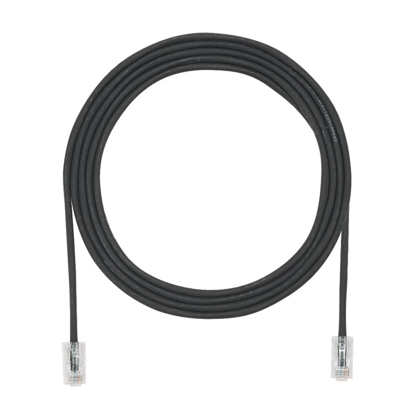 Bakır Patch Cord, Cat 5e (SD), 28 AWG, Siyah CM / LSZH UTP Kablo, 18m