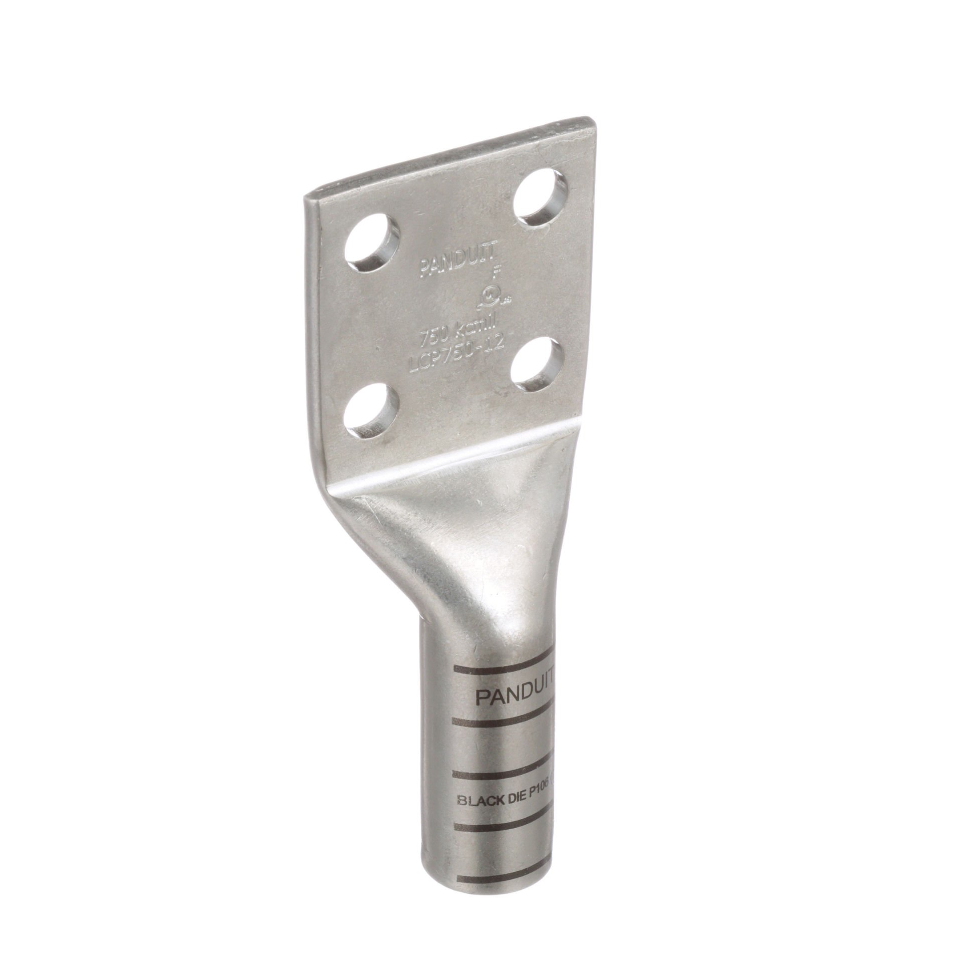 Bakır sıkıştırma pabucu 4 Delik, 500 kcmil, 1/2'' (12,7mm) saplama, 1.75'' Deliği Açma
