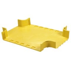 bir 24x4 kanalı ve / veya bağlantı parçaları takılır iki 12x4 çıkışı olan yatay bir dört yollu çapraz kesişme oluşturmak için kullanılır. İsteğe bağlı bölünmüş kapağı FRFWCCV24W12YL kabul eder.