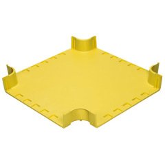 24x4 kanalı ve / veya bağlantı parçaları takılır iki 24x4 çıkışı olan yatay bir dört yollu çapraz kesişme oluşturmak için kullanılır. İsteğe bağlı bölünmüş kapağı FRFWCCV24YL kabul eder.