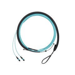 OM4, 12 fiber, montaj demeti kablo, nominal LSZH, LC kadın PanMPO 61 cm (24 inç) eşit koparma, optimize edilmiş IL, 6m ile dubleks.