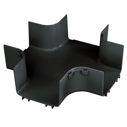 6x4 kanalı ve / veya bağlantı parçaları için bağlanan bir yatay dört yollu çapraz kesişme oluşturmak için kullanılır. İsteğe bağlı bölünmüş kapağı FRFWCSC6BL kabul eder.