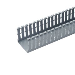 Panduct® F tipi dar yarık kablo kanalı, .75 G x .75, H, 6' uzunlukta, PVC, açık gri.
