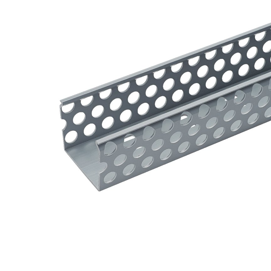 çalkalama kapak D tipi yuvarlak delik kablo kanalını Panduct®, 3 G x 2H, 6' uzunlukta, PVC, açık gri.