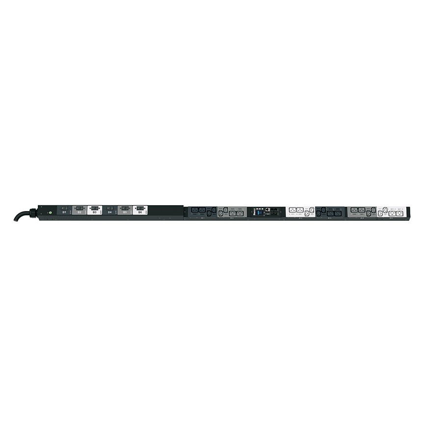 SmartZone ™ G5 başına Çıkışı (MSPO Seri) Anahtarlı izlemeli PDU Raf, 32A 3-faz, 415V, (12), bir C13 ve (12) C19 kaplar, IEC 60.309 3P + K + E 6h 32A fiş ve önlemler 68,898 ''U x 2.047'' . Siyah: W 2.1'' D (1750.1mm x 50.8mm x 53.3mm) Renkli x