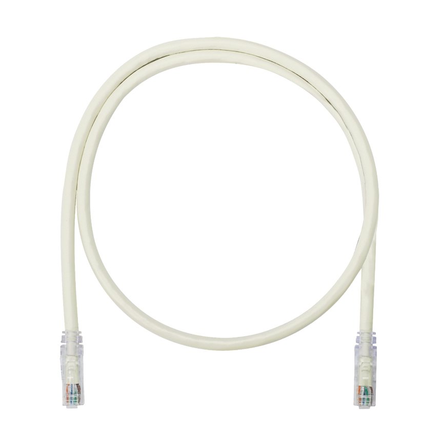Kategori 6A, her iki ucunda TX6A ™ 10Gig ™ Modüler Fişler, Kapalı Beyaz, 9 metre ile 10 Gb / s UTP ara kablosu.