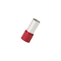Polipropilen izole halkalar tek telli kırmızı DİN manşonlar, 3/0 AWG (95.0mm²) tel boyutu, 0.98 (25.0mm) Pim uzunluğu.
