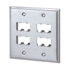 Mini Com paslanmaz çelik çift çete koruyucu çerçeve sekiz Mini Com® Modülleri kabul eder.