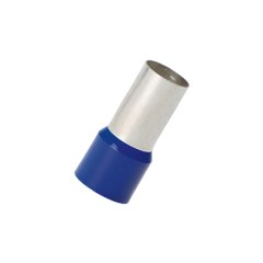 Polipropilen izole halkalar tek telli mavi DİN manşonlar, 4/0 AWG - 250 kcmil (120.0mm²) tel boyutu, 1.06 (27.0mm) Pim uzunluğu.