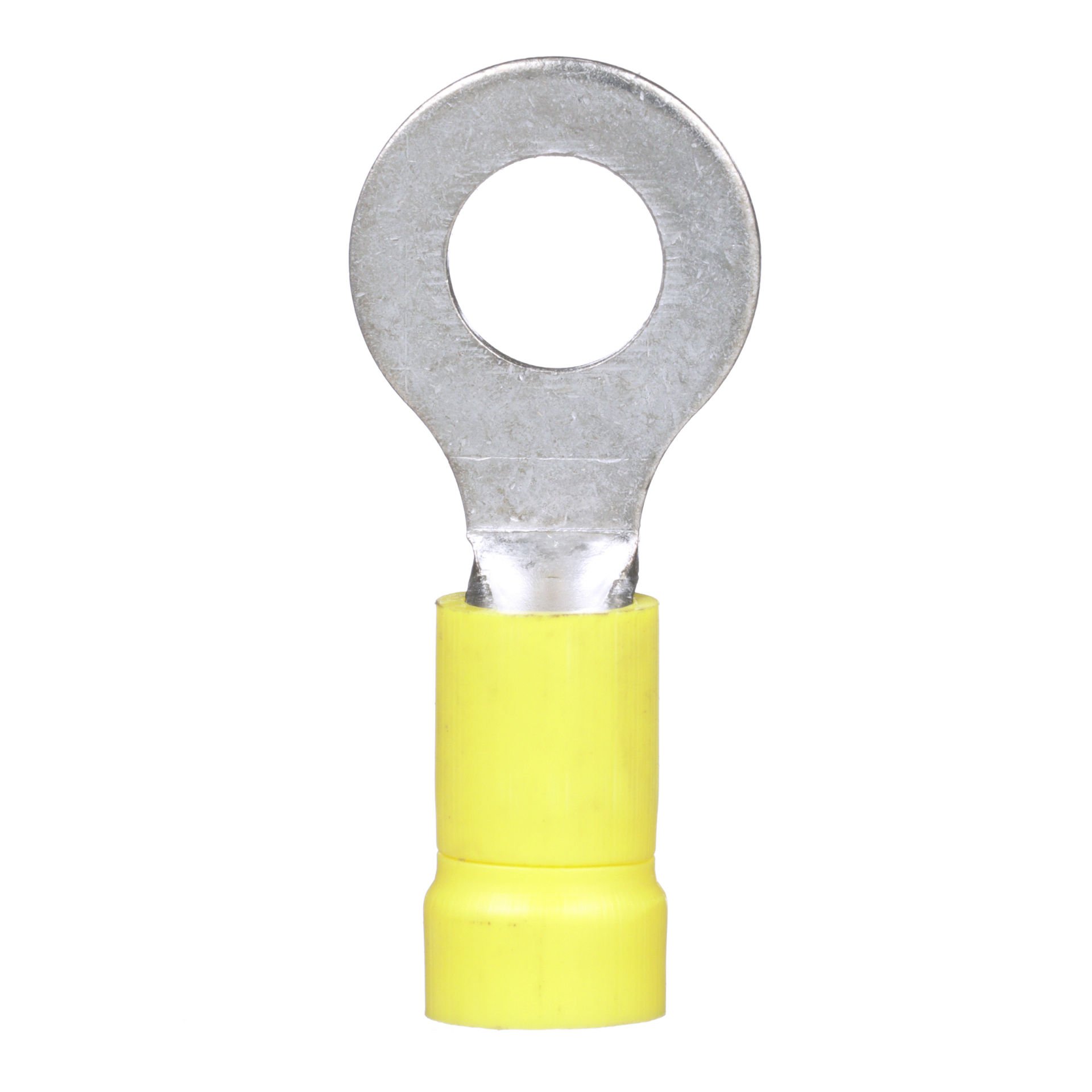 Halka Terminali, 12-10 AWG, 1/4'' damızlık boy, yalıtımlı vinil, huni giriş, standart paket.