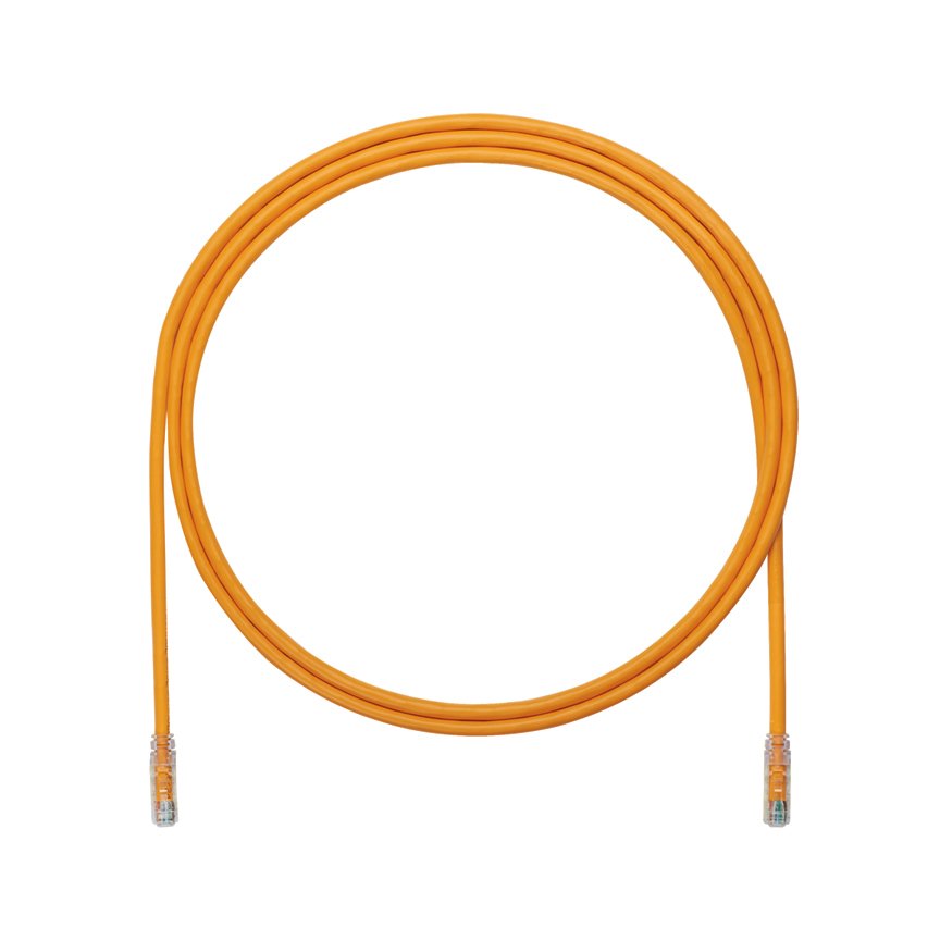 Kategori 6A, her iki ucunda TX6A ™ 10Gig ™ Modüler Fişler, Orange, 9 metre ile 10 Gb / s UTP ara kablosu.