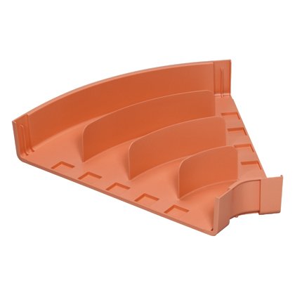 24x4 kanalı ve / veya bağlantı parçaları için bağlanan bir düz yatay bir çalışma, Orange 45 ° yatay dönüş oluşturmak için kullanılır.