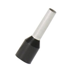 Polipropilen bir tel siyah DİN renkli genişletilmiş uç kovanı, # 16 AWG (1.50mm²) tel boyutu, 0.32 (8.0mm) Pim uzunluğu yüksükler yalıtımlı.