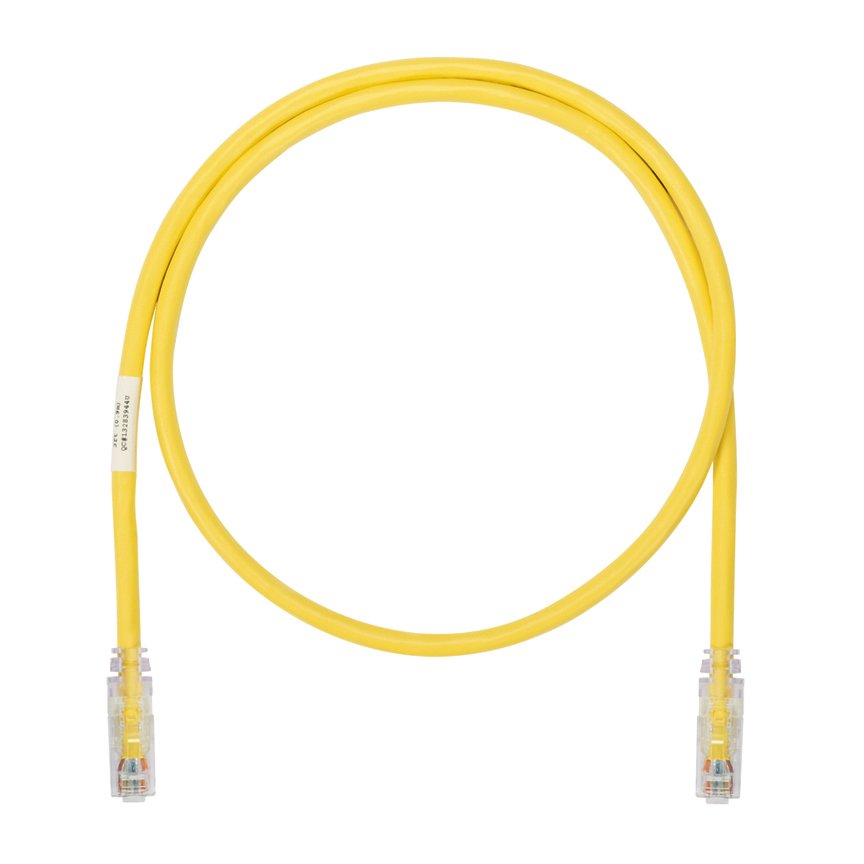 Kategori 6A (SD), her iki ucunda TX6A ™ 10Gig ™ Modüler Fişler, Sarı, 8 ft 10 Gb / s UTP ara kablosu.