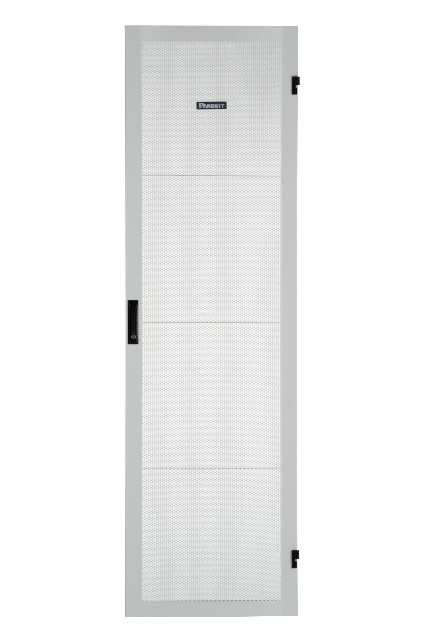 42RU geniş bir ağ-verse dolabı, beyaz 600mm x Tek menteşe ön kapı delikli