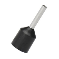 Polipropilen izole halkalar tek tel siyah DİN rengi kısa devre koruması uç kovanı 16 AWG (1,5 mm), .39 (10.0 mm) pim uzunluğunun genişletilmiş.