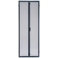 42RU için arka kapılar Bölünmüş geniş Net-Ayet dolabı, Siyah 600mm x