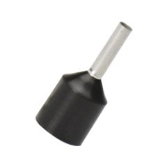 Polipropilen bir tel siyah DİN renk, # 16 AWG (1.50mm²) tel boyutu, 0.32 (8.0mm) Pim uzunluğu kısa devre koruması uç kovanı genişletilmiş yüksükler yalıtımlı.