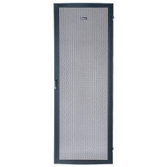 45RU geniş Net-Ayet dolabı, Siyah 600mm x Tek menteşe ön kapı delikli