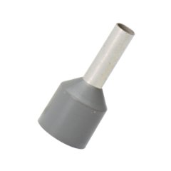 Polipropilen izole halkalar tek telli gri DİN rengi kısa devre koruması uç kovanı 12 AWG (4.0mm²), .39 (10.0 mm) pim uzunluğunun genişletilmiş.