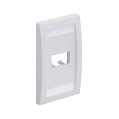 Mini Com İcra serisi tek çete aynası, iki Mini-Com® modülünü kabul etiket ve etiket kapağı içerir. Elektrik Fildişi.