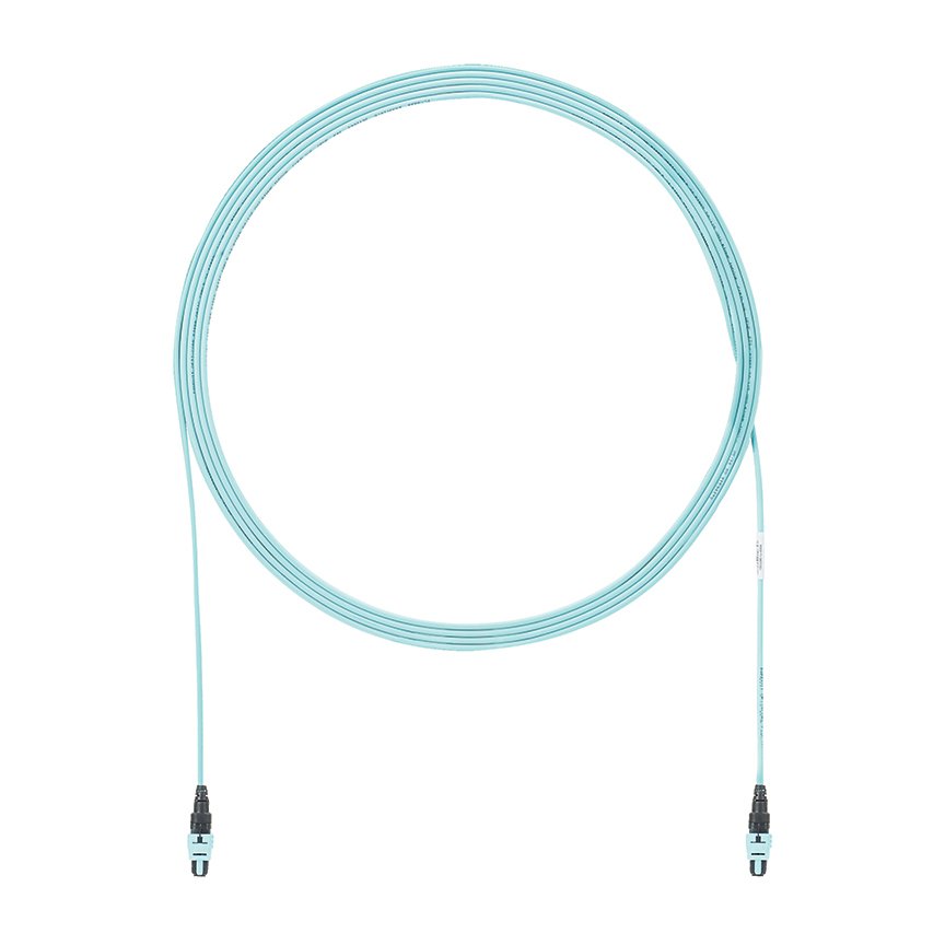 OM4 8-fiber LC itme-çekme, 61cm koparma için 1 Dönüşüm koşum takımı, LSZH, kadın PanMPO Yuvarlak 4, Optimize IL - 6 metre