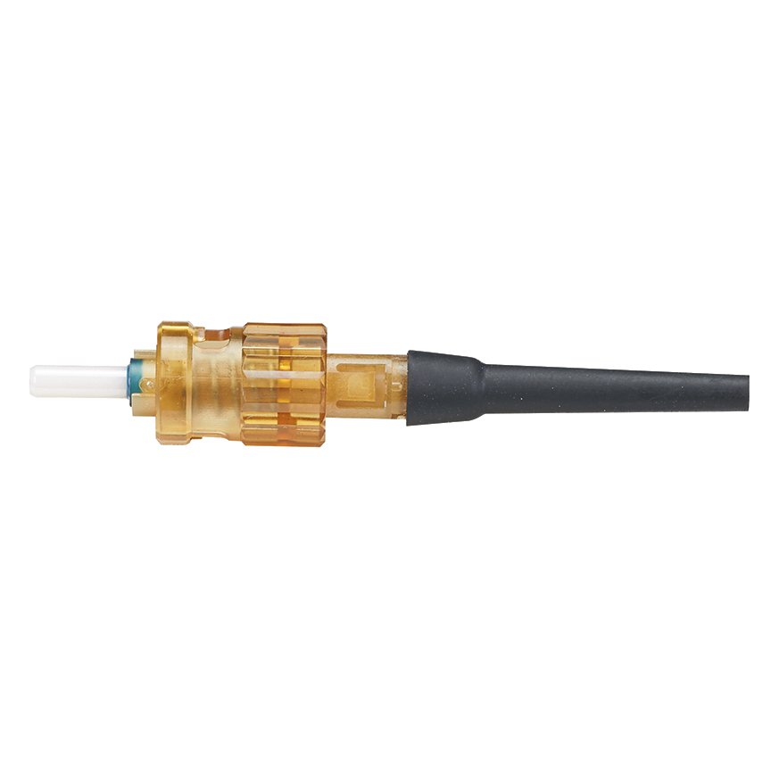 ST2 OM2 900um modlu simpleks fiber optik konnektörü. Siyah Boot. OCTT2 OptiCam lif sonu aracı ile kullanım için.