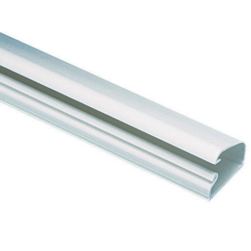 Yüzey oluk mandal tek parça. Önceden uygulanan yapıştırıcı olan bant ile tedarik edilir. 6' mevcuttur, 8' ve 10' uzunlukları, Beyaz, PVC, Uzunluk 8.00 ft, Genişlik 1.01.