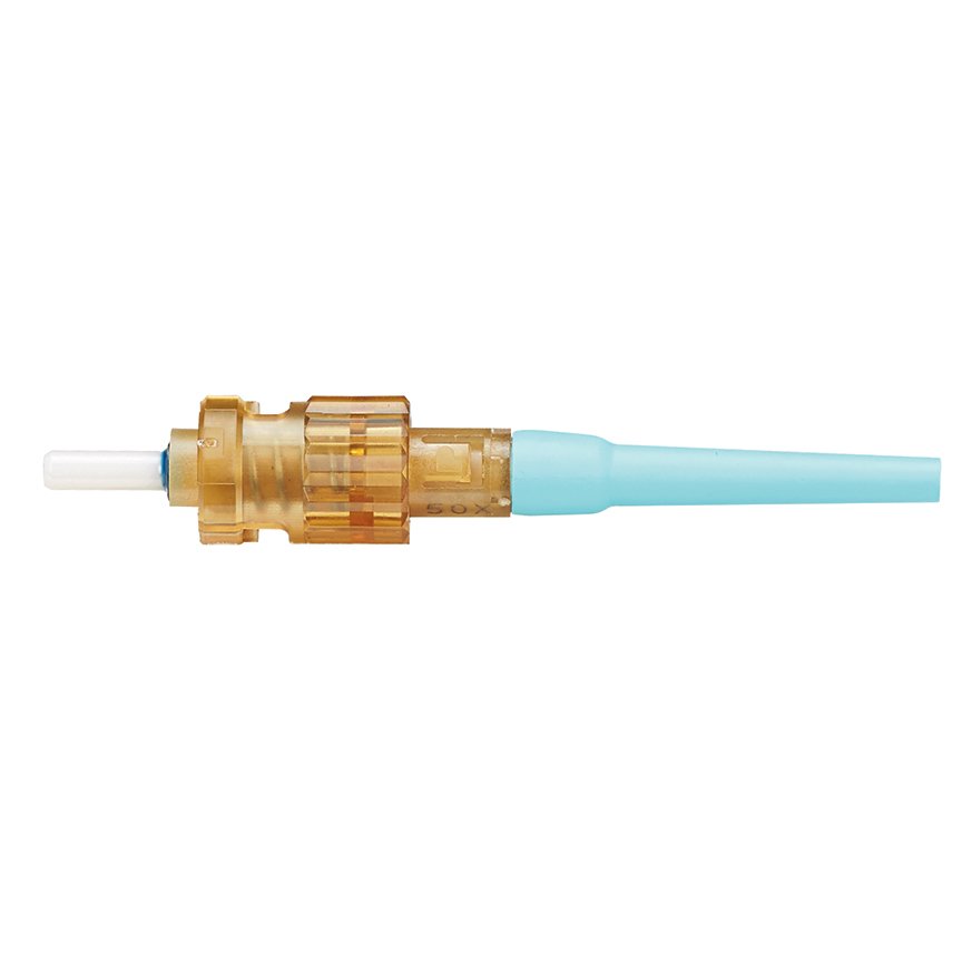 ST2 OM3 / OM4 900um modlu simpleks fiber optik konnektörü. Aqua Boot. OCTT2 OptiCam lif sonu aracı ile kullanım için.