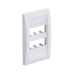Mini Com İcra serisi tek çete aynası, altı Mini Com® modülünü kabul etiket ve etiket kapağı içerir. Uluslararası Grey.