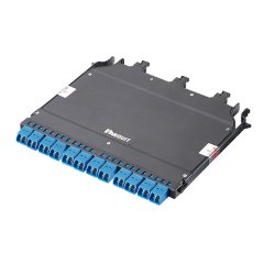 OM4 HD Flex 4 ila 1 Dönüşüm Kaset, (3) 8F MPO (12) Dubleks LC, Metot B, Optimize IL için