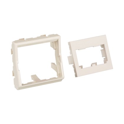 Bir 1/2 boy düz parçanın Mini Com 45 mm x 45 mm adaptörü, iki Mini-Com modül kabul eder. Arktik Beyaz