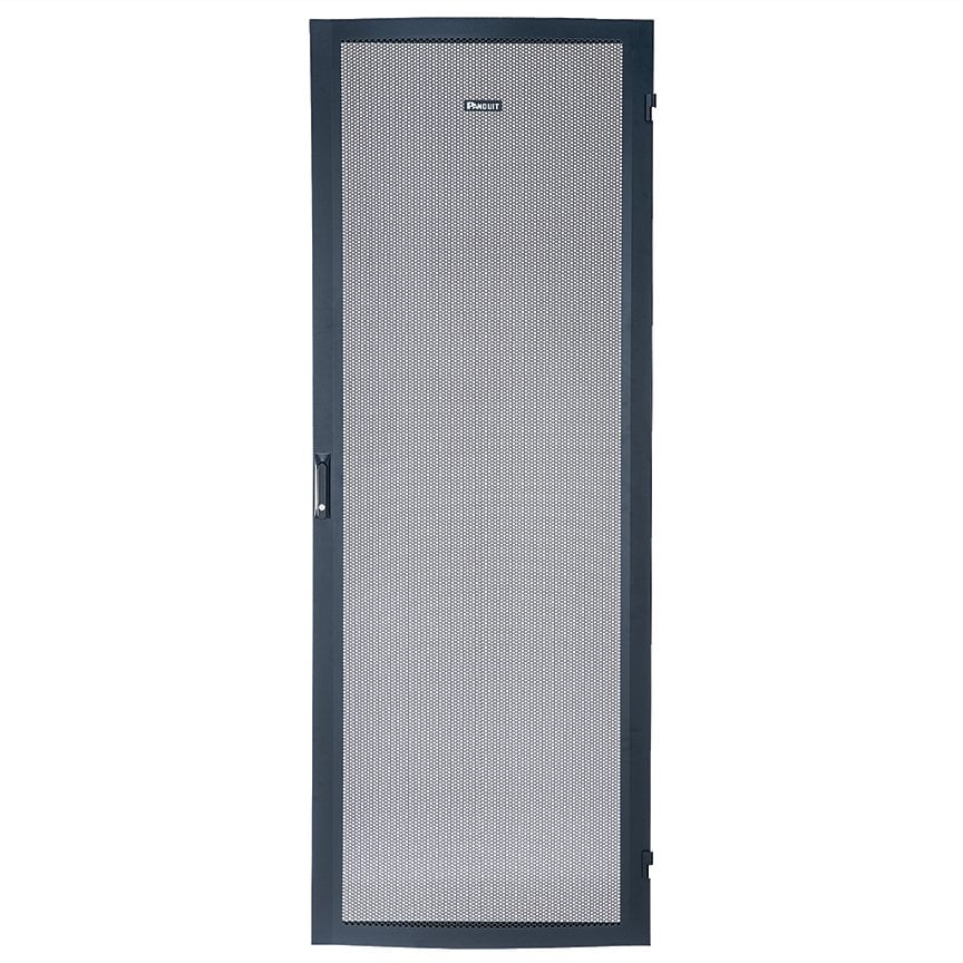 48RU geniş Net-Ayet dolabı, Siyah 800mm x Tek menteşe ön kapı delikli