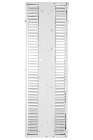 Panduit® Patchrunner® 2 Enhanced Dikey Kablo Yöneticisi çiftleri ultra yüksek yoğunluklu yeteneği ve eşsiz Sıfır RU yama özelliği ile çok yönlülük. kısmen monte edilmiş yöneticisi kolay bir kurulum ile dağıtım hızlandırmaya yardımcı olur. , Stee Çift tara