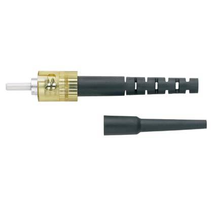 900um / 3.0mm Siyah Boots ile ST Simplex Kıvrım Stil OM1 Connector Ön Cilalı