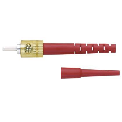900um / 3.0mm Kırmızı Çizmeli ile ST Simplex Kıvrım Stil OM1 Connector Ön Cilalı