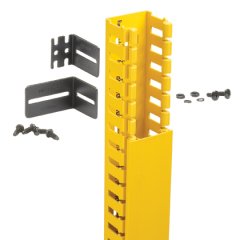 Kablolar dikey tee veya rafa kavşağı dökülmesine yerinden dışarı dökülmesini için güvenli, erişilebilir rota ekipman monte sağlar. Kit, 6' 2x2 FiberRunner®Hinged Kanal H2X2YL6 uzunluğu 2x2 uzunluğu 6' geçmeli içerir menteşeli kapak HC2YL6, dört ayarlanabi