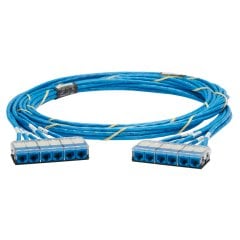 QuickNet Kablo Montaj her ucunda matriks teknolojisi ve önceden sonlandırılmış TX6A 10Gig UTP Jack Modülü Kasetler, Mavi, 25 ft ile TX6A 10Gig UTP Plenum Bakır Kablo inşa.