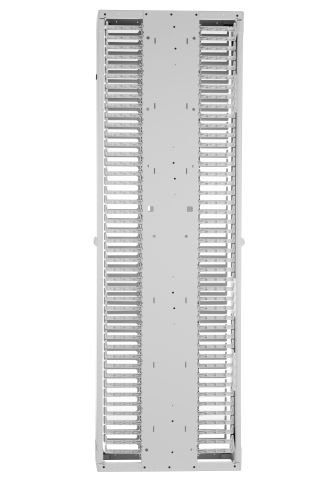 Panduit® Patchrunner® 2 Enhanced Dikey Kablo Yöneticisi çiftleri ultra yüksek yoğunluklu yeteneği ve eşsiz Sıfır RU yama özelliği ile çok yönlülük. kısmen monte edilmiş yöneticisi kolay bir kurulum ile dağıtım hızlandırmaya yardımcı olur. , Stee Çift tara