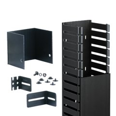Kablolar rafa dik tee dışarı dökülmesini için güvenli, erişilebilir rota ekipman monte sağlar. Kit 4x4 kapasitesinin 6 ft uzunlukta kanalını menteşeli içerir, 4x4 6 ft uzunlukta kanal kapağı, 4x4 menteşeli kanal, üç FZBA1.5X4 ayarlanabilir Z için bir uç k