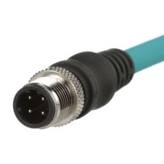 IndustrialNet Cordset - M12 Erkek D-code Domuz kuyruğu, düz, STP, TPE Çamurcun, 1M