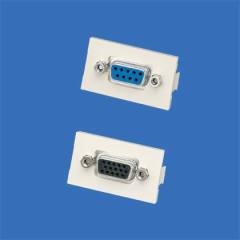 Mini Com® / Dişi-Dişi çoğaltıcı, Elektrikli Fildişi w 9-Pin D-Sub 2 pozisyonu.