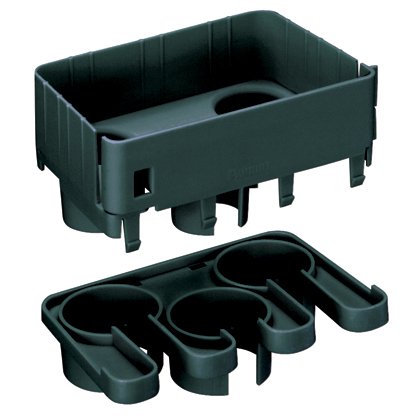 üç ayrı 1.5 (38 mm) çapında bölünmüş oluklu boru içine yol kablo için kullanılır. FRVT12X4BL veya herhangi 6x4 montaj ile kullanılır.