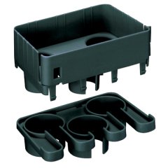 üç ayrı 1.5 (38 mm) çapında bölünmüş oluklu boru içine yol kablo için kullanılır. FRVT12X4BL veya herhangi 6x4 montaj ile kullanılır.