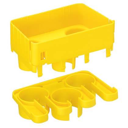üç ayrı 1.5 (38 mm) çapında bölünmüş oluklu boru içine yol kablo için kullanılır. FRVT12X4YL veya herhangi 6x4 montaj ile kullanılır.
