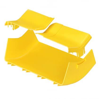 12x4 kanalına bağlandığı ve / veya bir düz yatay bir hareket 45 ° yukarı doğru açı oluşturmak için uygundur. Düz bir yatay vadede değişimi seviyesine dışında dikey 45 ° açı uydurma FROV4512X4YL ile kullanılır. Bölünmüş kapağı içerir.