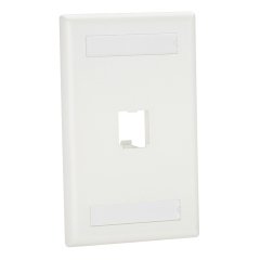 Mini Com Klasik serisi tek çete dikey kaplamasını bir Mini-Com® Modülü kabul eder inlcudes etiketlemek ve etiket kapak. Elektrik Fildişi.