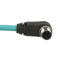 IndustrialNet Cordset - M12 Açılı Erkek-Açılı Kadın D-kod, STP, TPE Teal, 3M